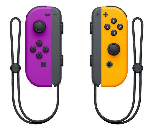 NINTENDO Switch Kontrolery Joy-Con Pair Neon Purple/Neon Orange Zestaw - 516737 - zdjęcie